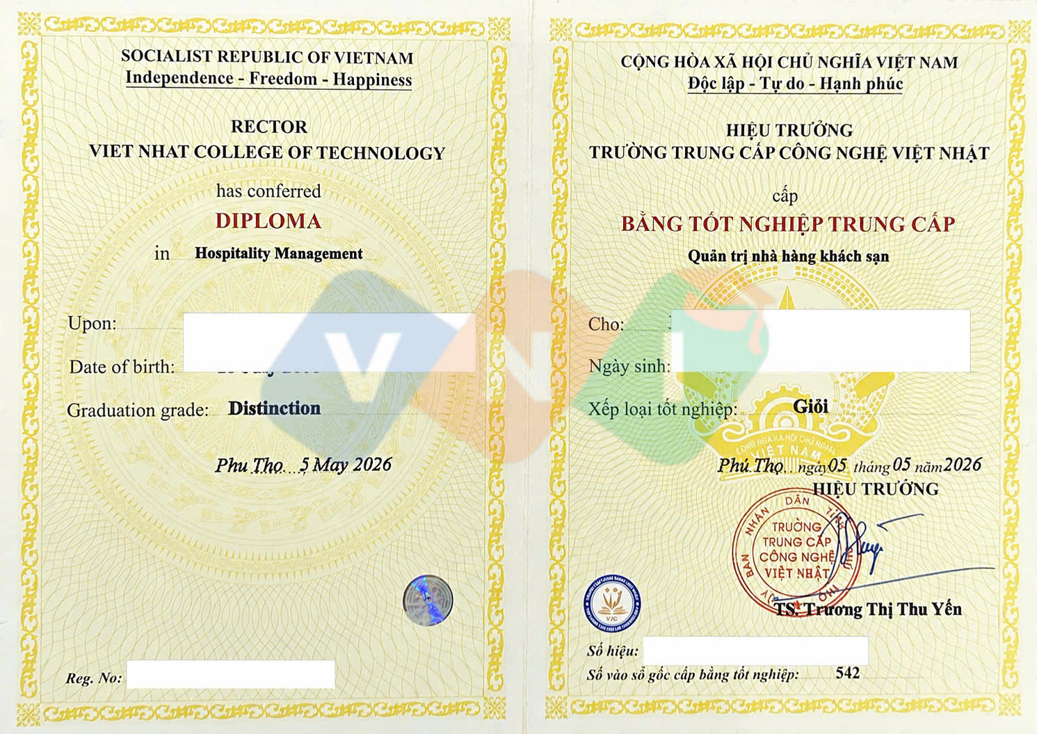 trung cấp nhà hàng khách sạn