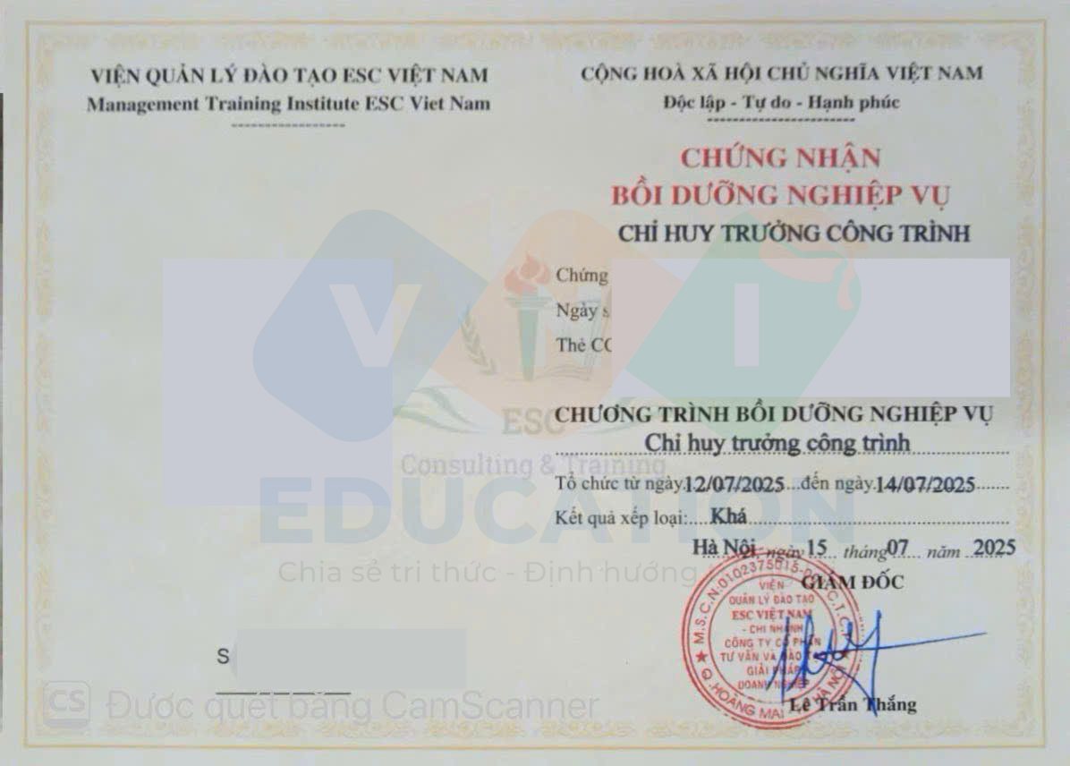 Chỉ huy trường công trình