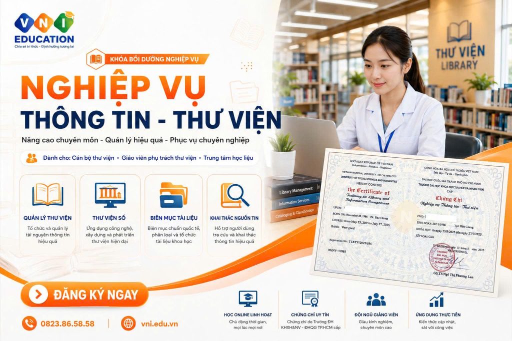 Chứng chỉ Thông tin thư viện