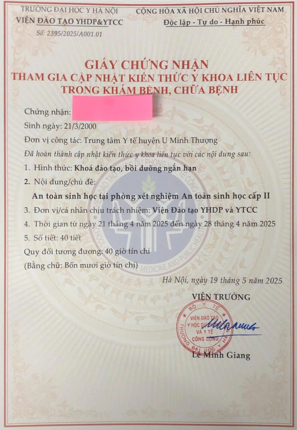 An toàn sinh học tại phòng xét nghiệm
