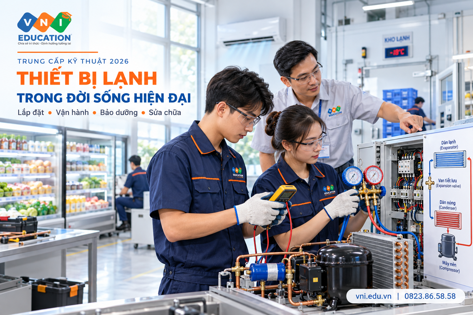 Trung cấp Vận hành sửa chữa thiết bị lạnh