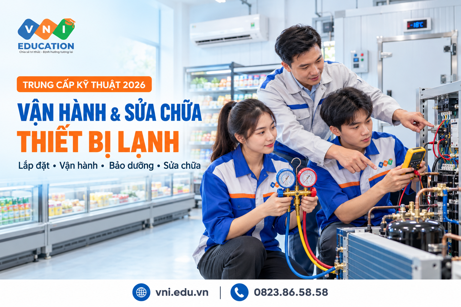 Trung cấp Vận hành sửa chữa thiết bị lạnh