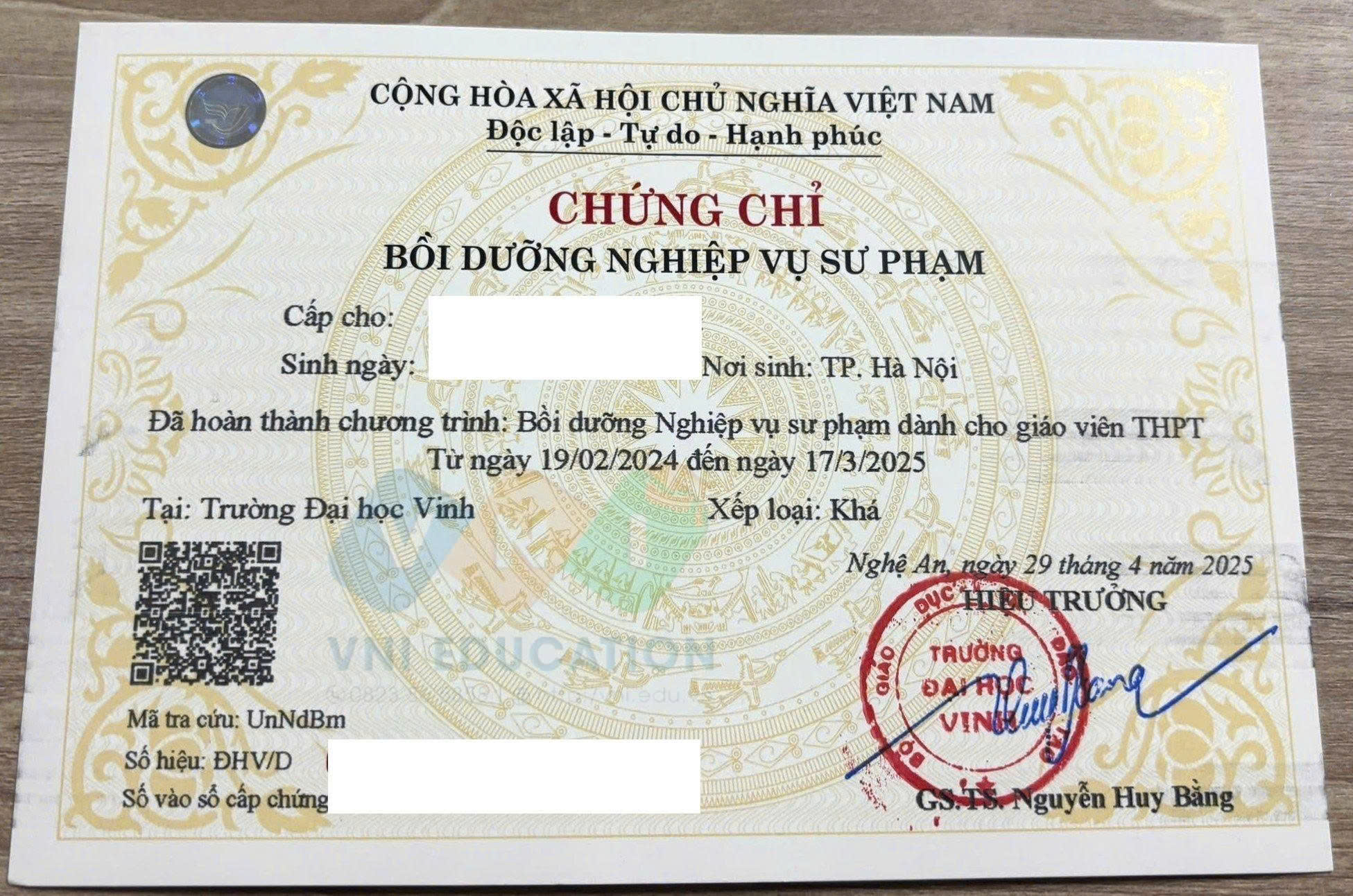 Nghiệp vụ sư phạm THCS THPT