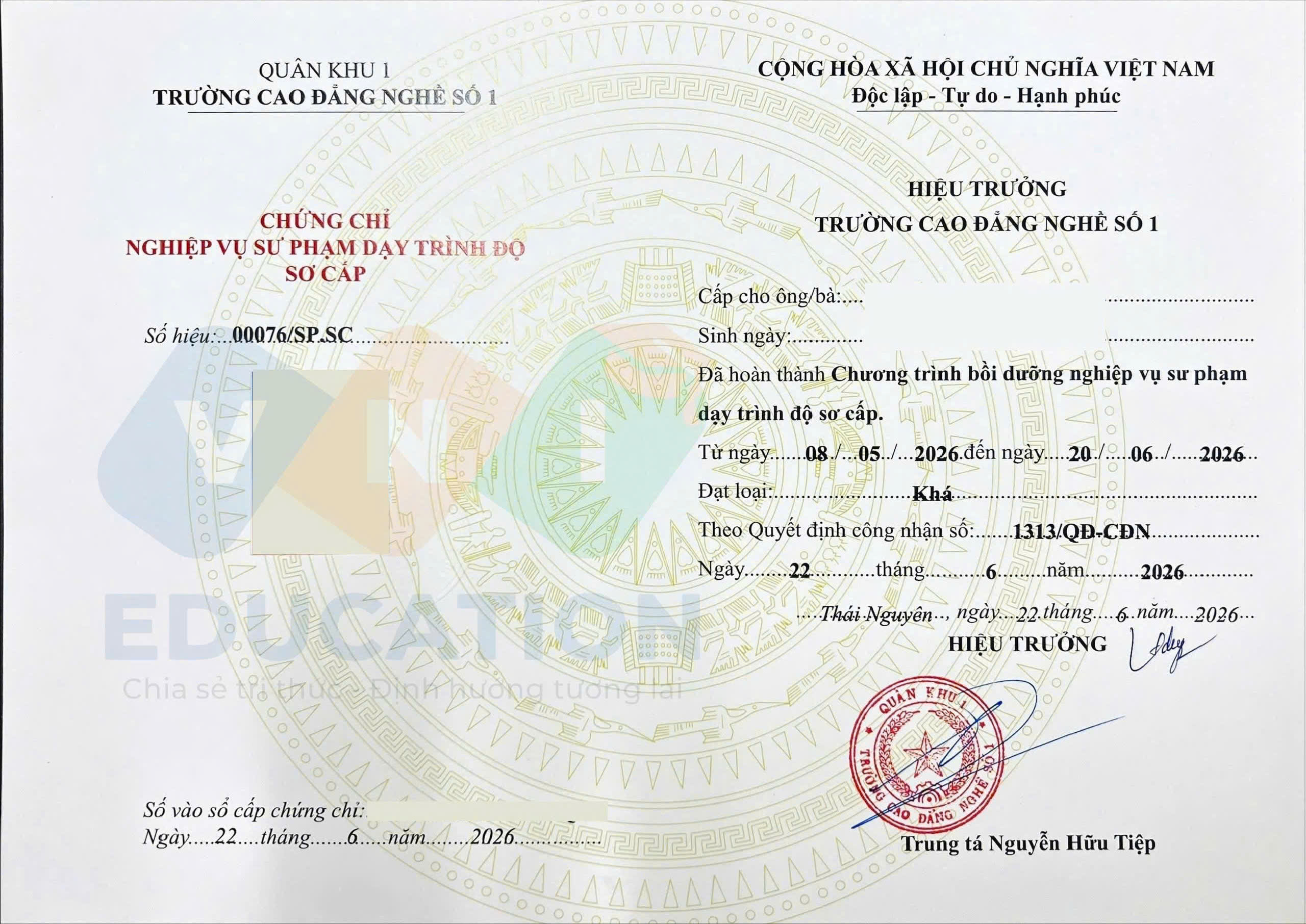 Nghiệp vụ sư phạm dạy nghề